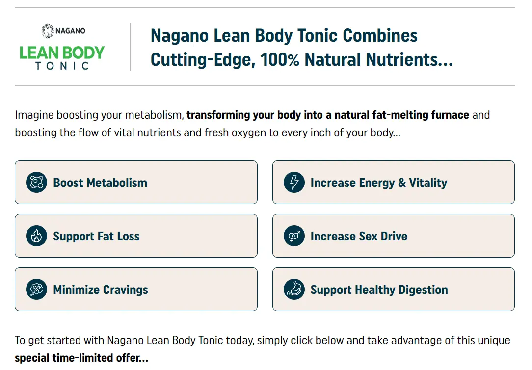 Nagano Tonic - Nagano Lean Body Tonic